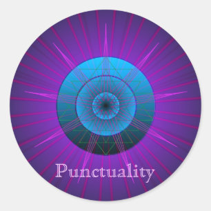 Sticker Rond Ponctualité (Autocollant Vertu)