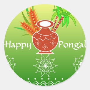 Sticker Rond Pongal - Festival des Indiens du Sud