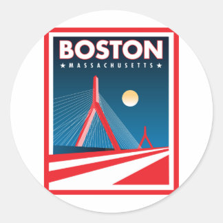 Sticker Rond Pont Boston Zakim