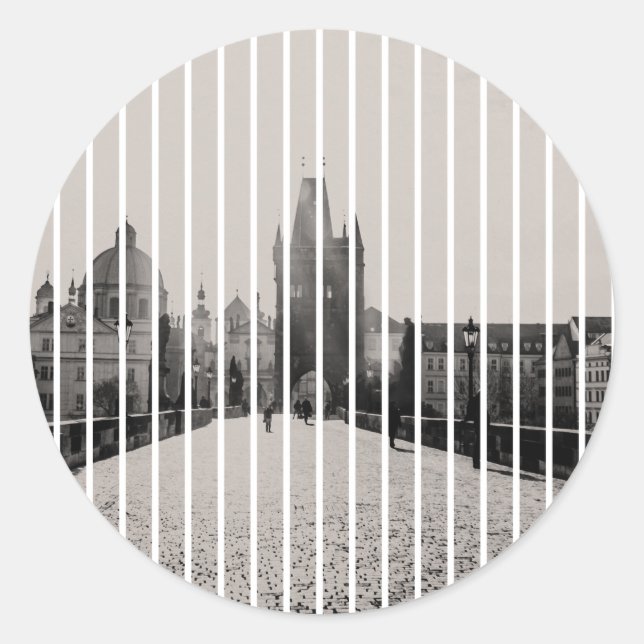 Sticker Rond Pont Charles à Prague (Devant)