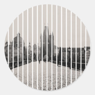 Sticker Rond Pont Charles à Prague