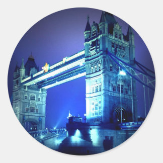 Sticker Rond Pont de Londres de nuit