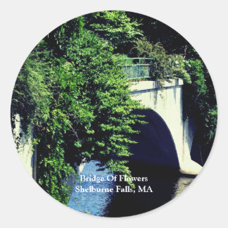 Sticker Rond Pont Des Fleurs Shelburne Falls MA