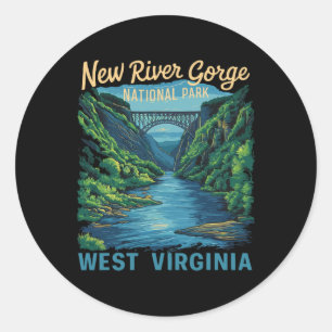 Sticker Rond Pont du parc national de New River Gorge Rafting R