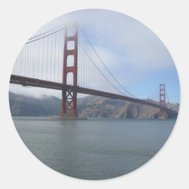 Sticker Rond Pont Golden Gate (Devant)