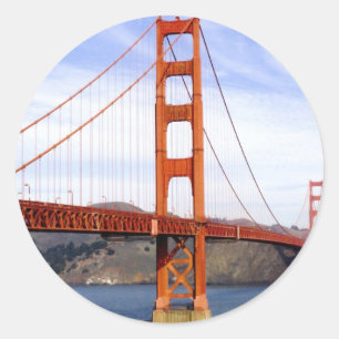 Sticker Rond Pont Golden Gate