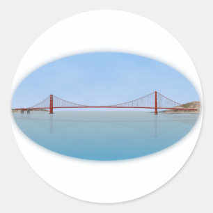 Sticker Rond Pont Golden Gate : Modèle 3D :