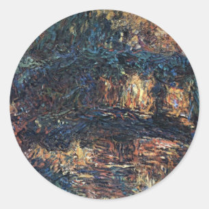 Sticker Rond Pont Japonais par Claude Monet, Vintage Fine Art