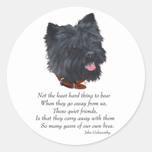 Sticker Rond Pont Rainbow de Black Cairn Terrier