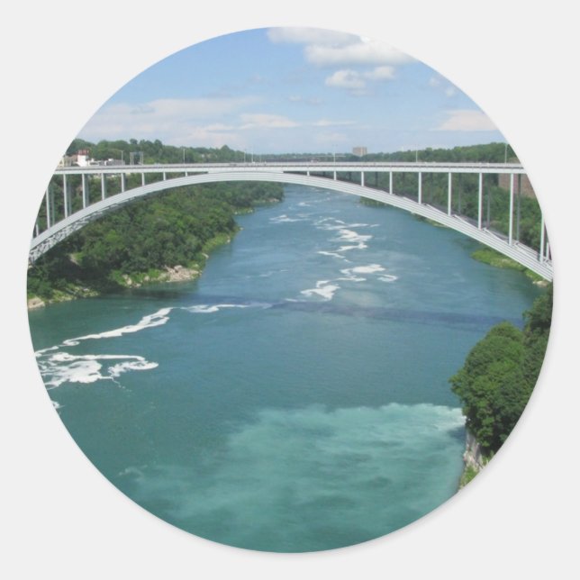 Sticker Rond Pont Rainbow, Niagara Falls (Devant)