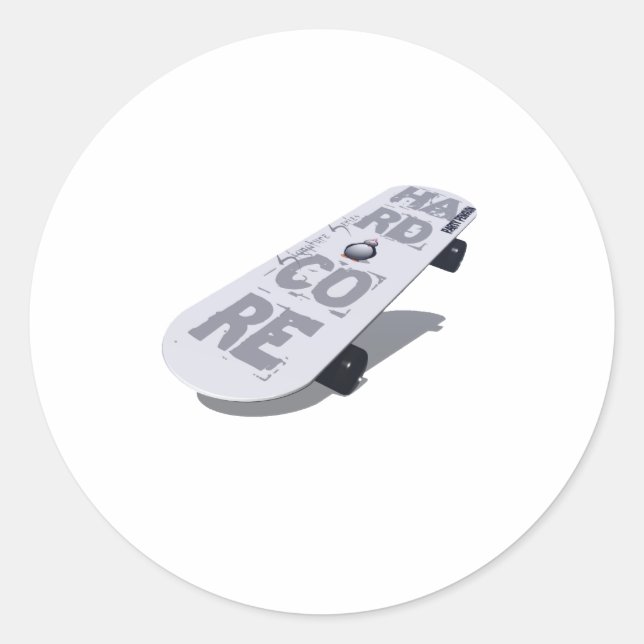 Sticker Rond pont rigide en pingouin (Devant)