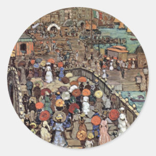Sticker Rond Ponte Della Paglia, Venise par Maurice Prendergast