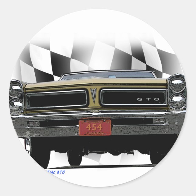 Sticker Rond Pontiac GTO 1965 (Devant)