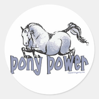 Sticker Rond Pony Power