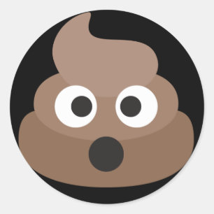 Sticker Rond Poo Emoji