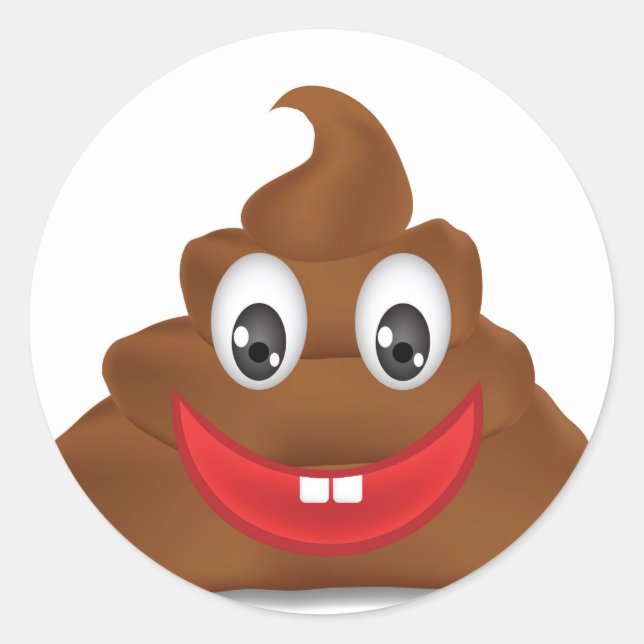 Sticker Rond poo emojis (Devant)