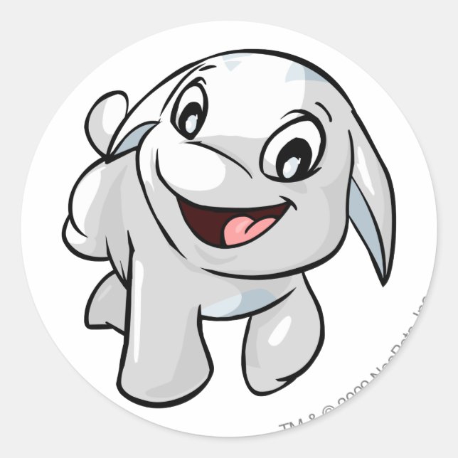 Sticker Rond Poogle blanc (Devant)