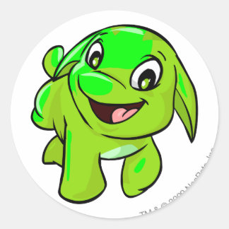 Sticker Rond Poogle brillant