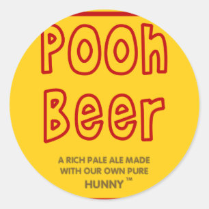Sticker Rond Pooh Beer