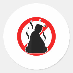 Sticker Rond Poop Trump vider maintenant _1