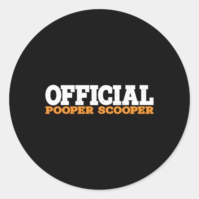 Sticker Rond Pooper Scooper officiel— (Devant)