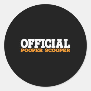Sticker Rond Pooper Scooper officiel—