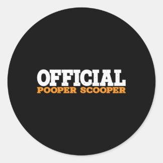 Sticker Rond Pooper Scooper officiel—