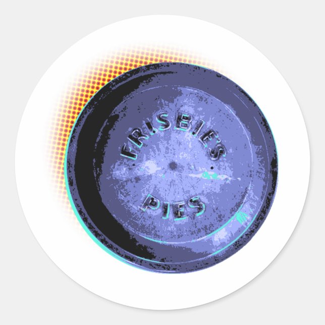 Sticker Rond Pop-Art À Tarte Frisbee Originale (Devant)