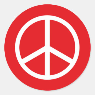 Sticker Rond Pop Art Christmas PEACE