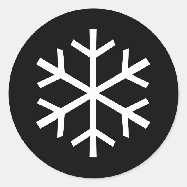 Sticker Rond Pop Art Snowflakes (Devant)