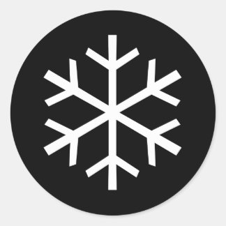 Sticker Rond Pop Art Snowflakes