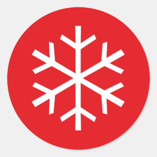 Sticker Rond Pop Art Snowflakes