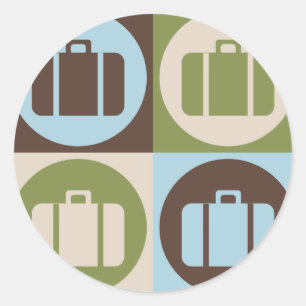 Sticker Rond Pop Art Travel
