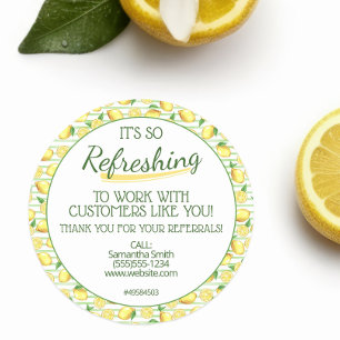 Sticker Rond Pop de citron d'été