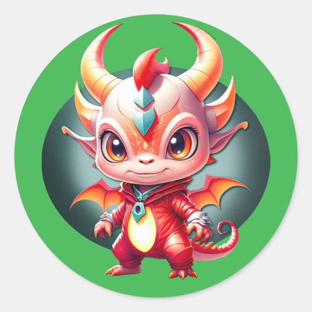 Sticker Rond Pop Dragon (Devant)