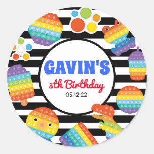 Sticker Rond Pop It Anniversaire Sticker, Fidget Anniversaire S
