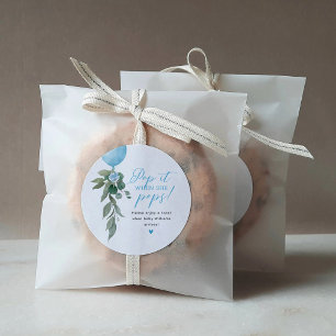 Sticker Rond Pop It When She Pop Balloon  Baby shower