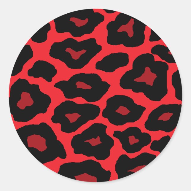 Sticker Rond Pop Leopard (Devant)