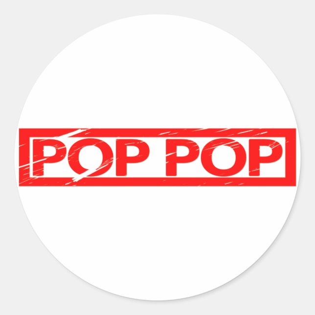 Sticker Rond Pop pop Stamp (Devant)