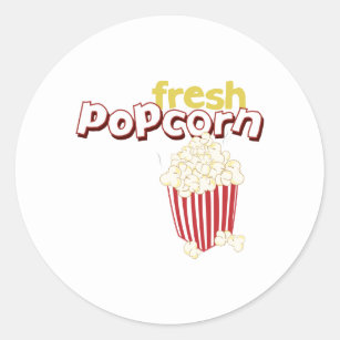 Sticker Rond Popcorn frais