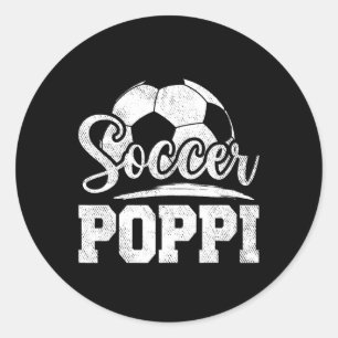 Sticker Rond Poppi Joueur Jeu Jour Fête des pères