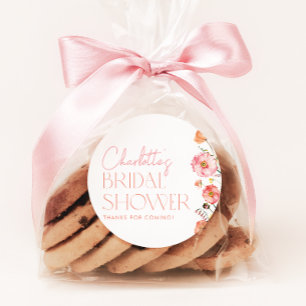 Sticker Rond Poppies de Fêtes des mariées florales Fleurs sauva