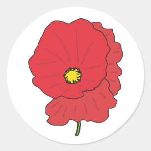 Sticker Rond Poppy