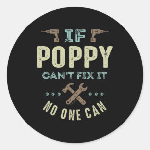 Sticker Rond Poppy peut le réparer