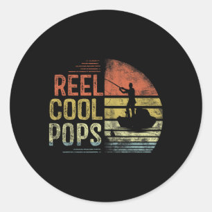 Sticker Rond Pops de pêche cadeaux Pops anniversaire Vintage Co