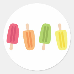Sticker Rond Popsicles