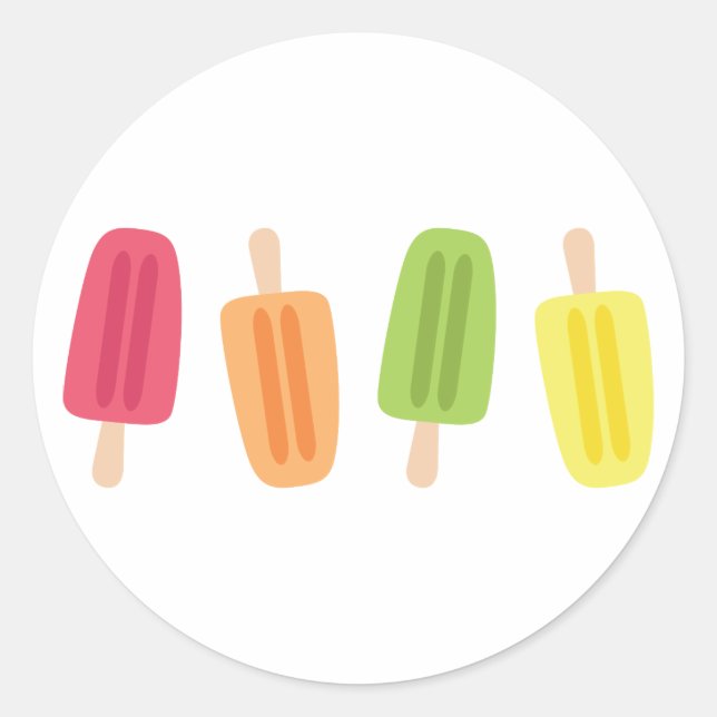 Sticker Rond Popsicles (Devant)