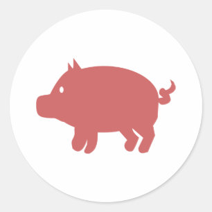 Sticker Rond Porc
