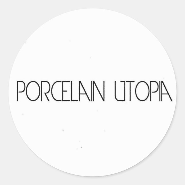 Sticker Rond Porcelaine Utopia (Devant)