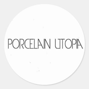 Sticker Rond Porcelaine Utopie